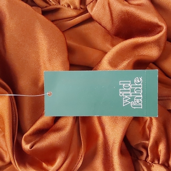 Women's Sleeveless Ruched Satin Bodycon Dress | Wild Fable™ | Medium - Picture 10 of 12